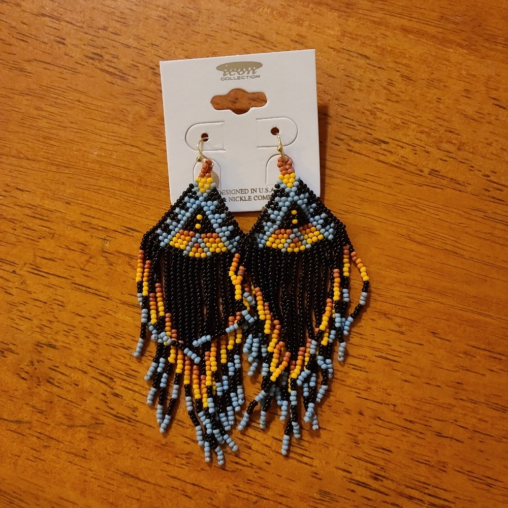 Navajo Sunset Beaded Earrings